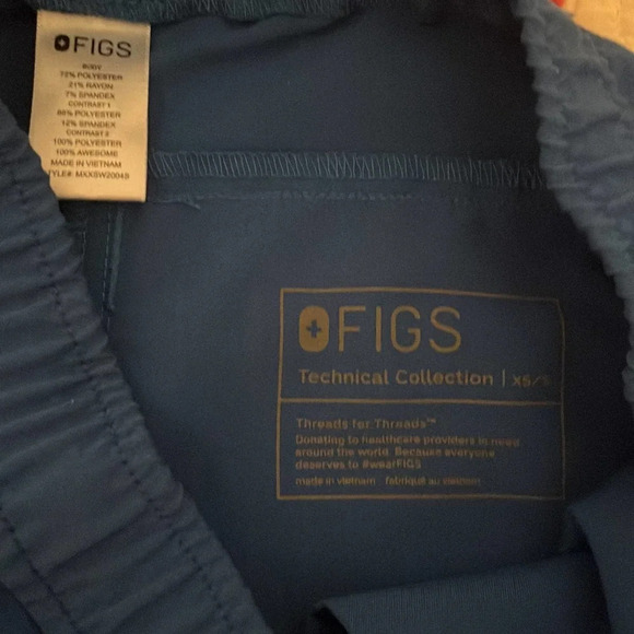 FIG Scrub Pants Blue Size XS/S - Picture 3 of 8